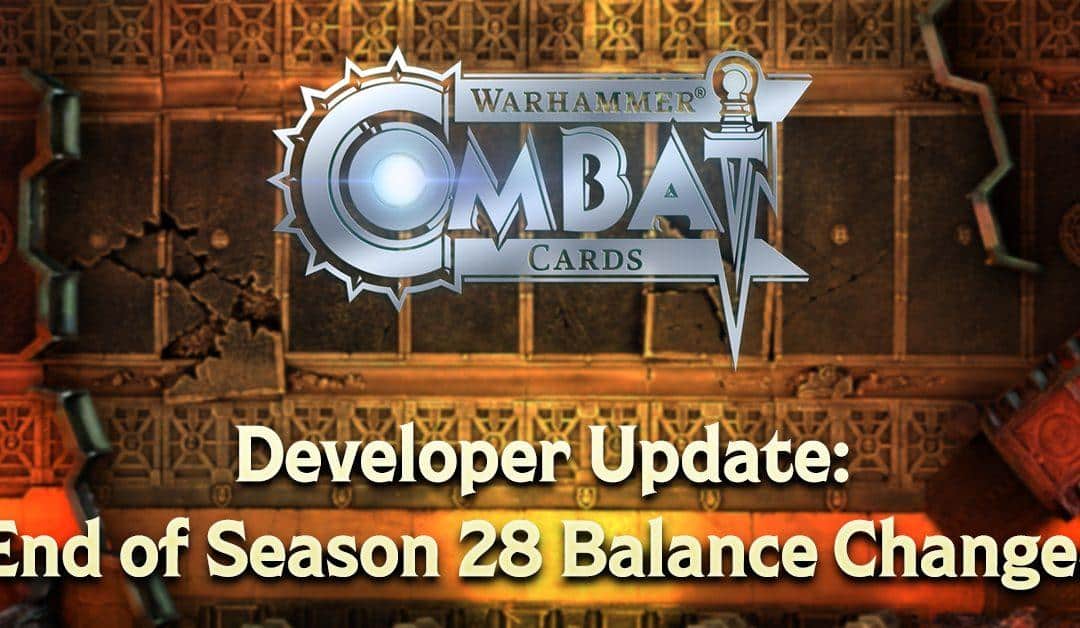 Developer Update: End of Season 28 Balance Changes