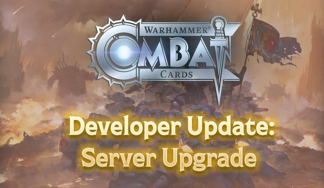 Developer Update – Planned Server Upgrade 23rd of January