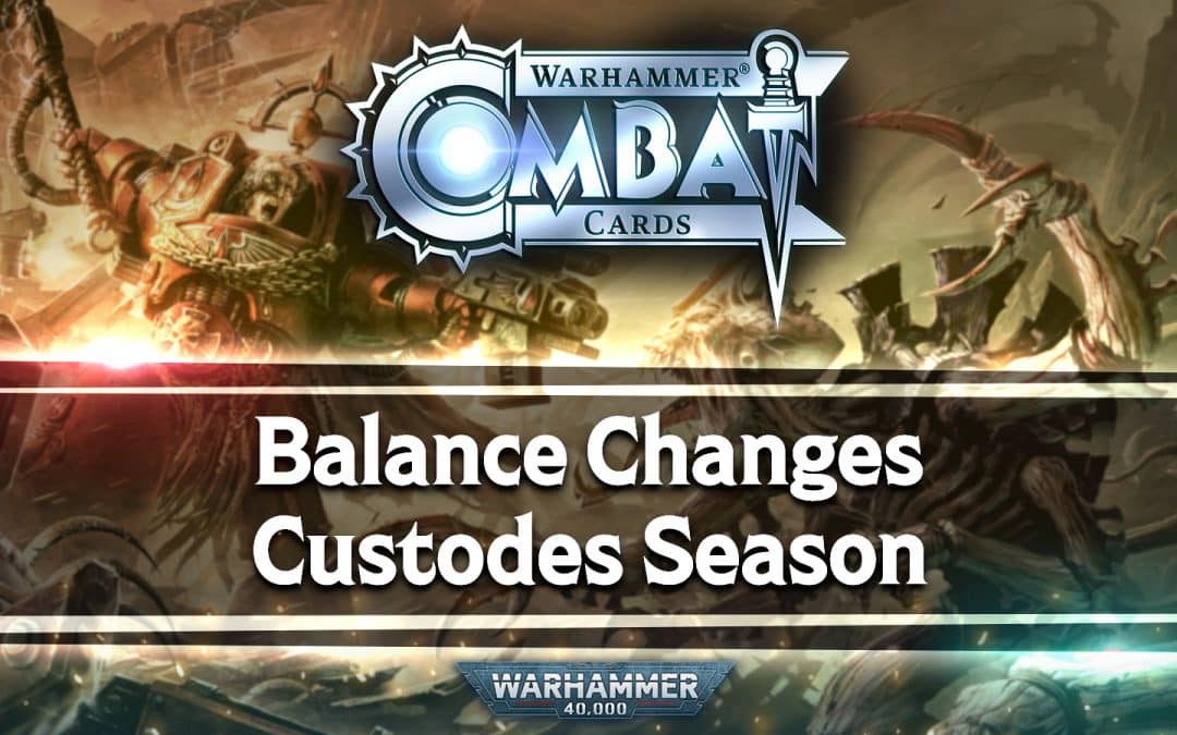 Developer Update: Balance Changes and Custodes Season